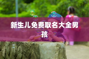新生儿免费取名大全男孩