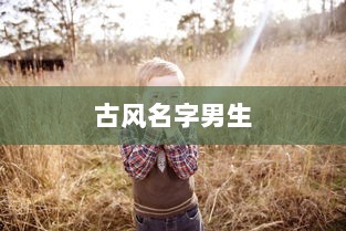 古风名字男生