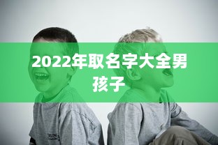 2022年取名字大全男孩子