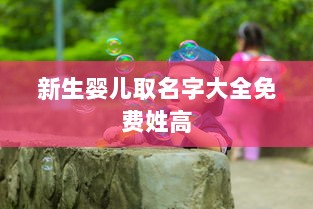新生婴儿取名字大全免费姓高