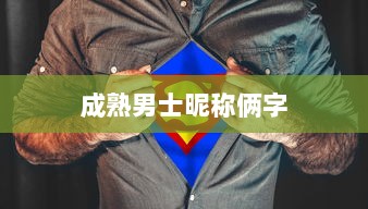 成熟男士昵称俩字