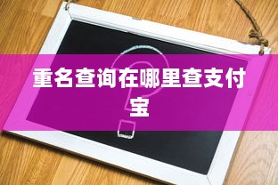 重名查询在哪里查支付宝 第1张 重名查询在哪里查支付宝 第1张