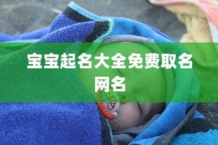 宝宝起名大全免费取名网名 第1张 宝宝起名大全免费取名网名 第1张