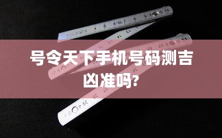 号令天下手机号码测吉凶准吗?