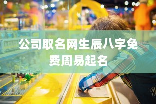 公司取名网生辰八字免费周易起名 第1张 公司取名网生辰八字免费周易起名 第1张