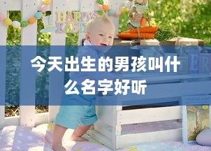 今天出生的男孩叫什么名字好听