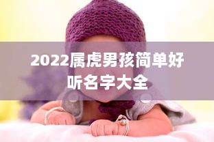 2022属虎男孩简单好听名字大全