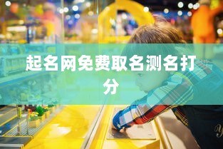 起名网免费取名测名打分