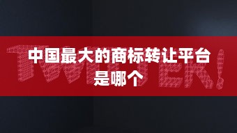 中国最大的商标转让平台是哪个