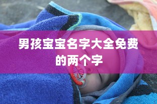 男孩宝宝名字大全免费的两个字