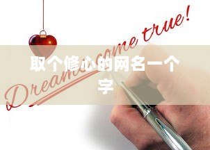 取个修心的网名一个字