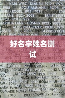 好名字姓名测试