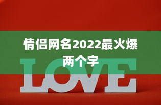 情侣网名2022最火爆两个字
