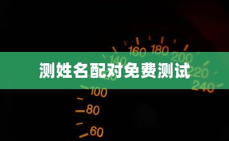 测姓名配对免费测试