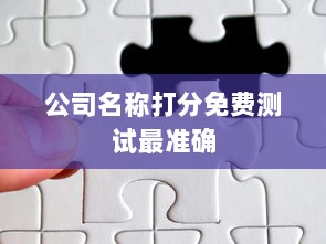公司名称打分免费测试最准确