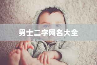 男士二字网名大全
