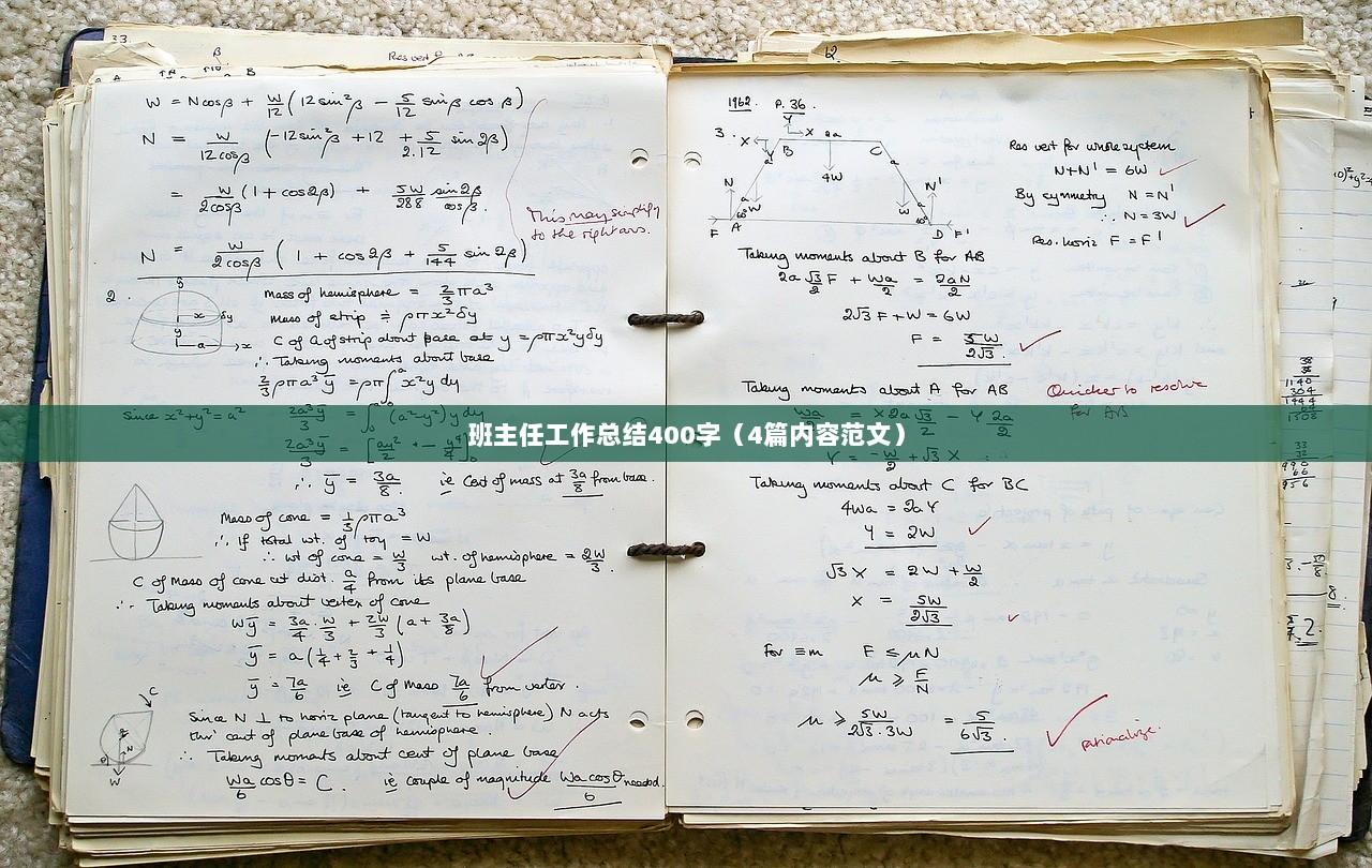 班主任工作总结400字（4篇内容范文）