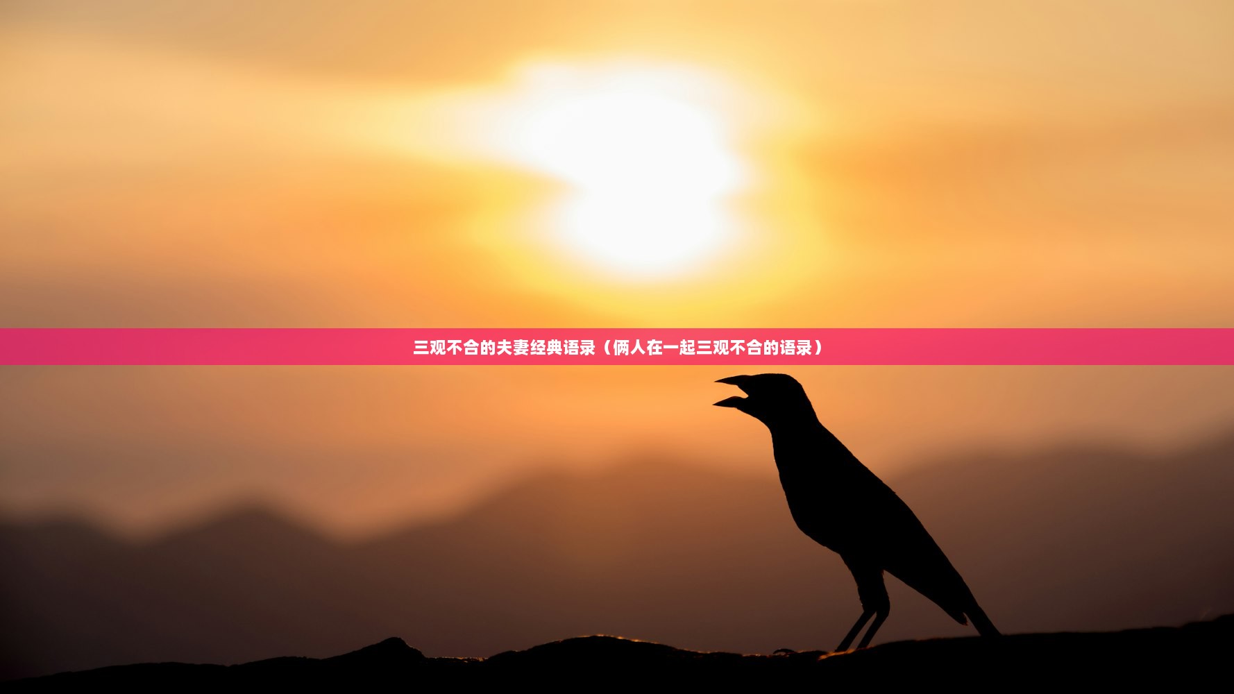 三观不合的夫妻经典语录（俩人在一起三观不合的语录）  第1张