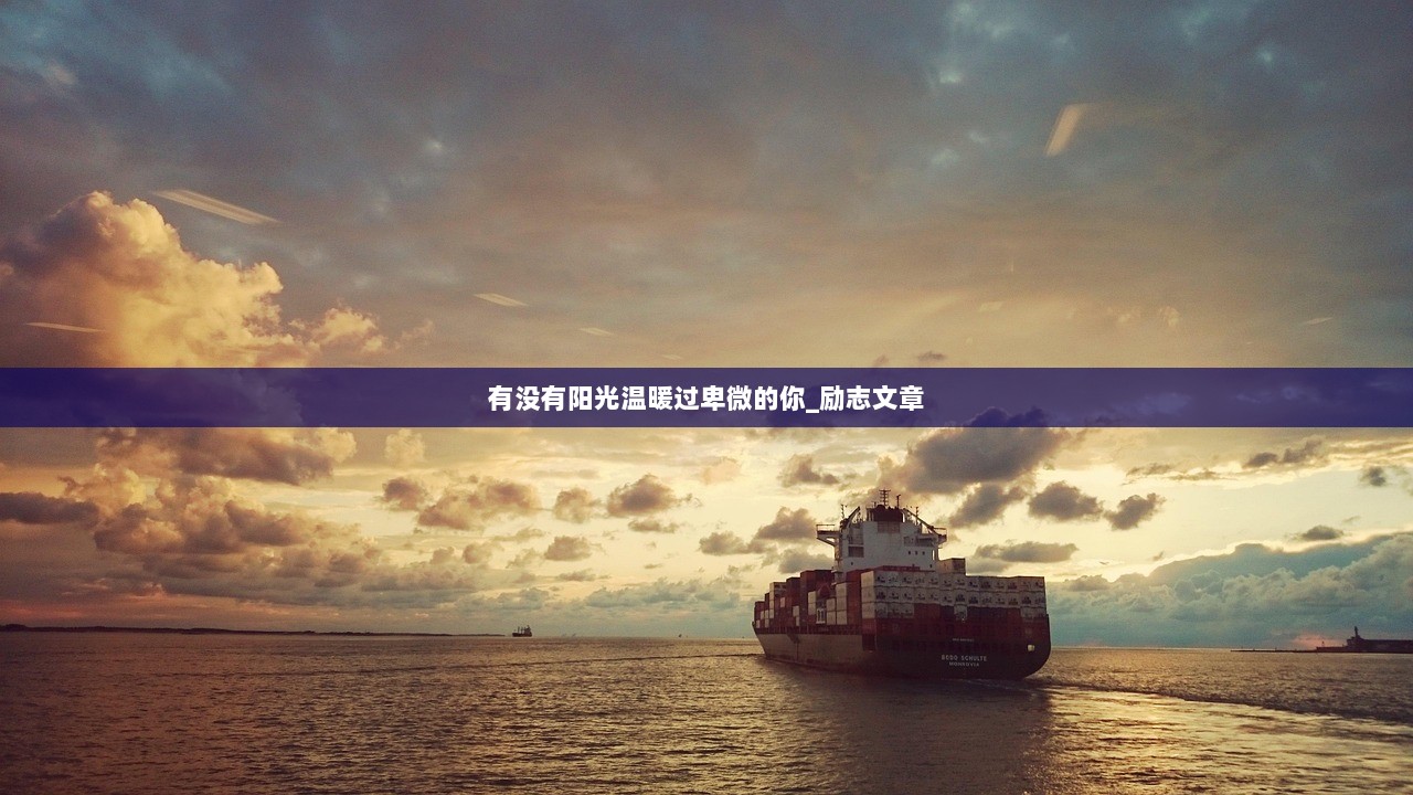 有没有阳光温暖过卑微的你_励志文章