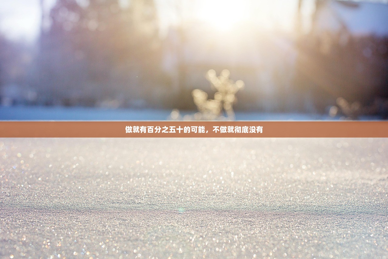 做就有百分之五十的可能，不做就彻底没有