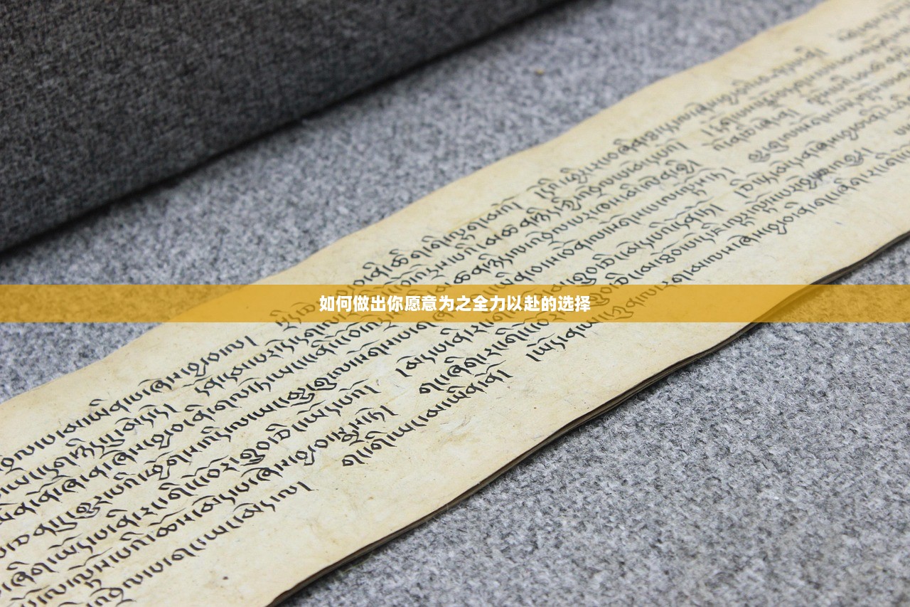 如何做出你愿意为之全力以赴的选择