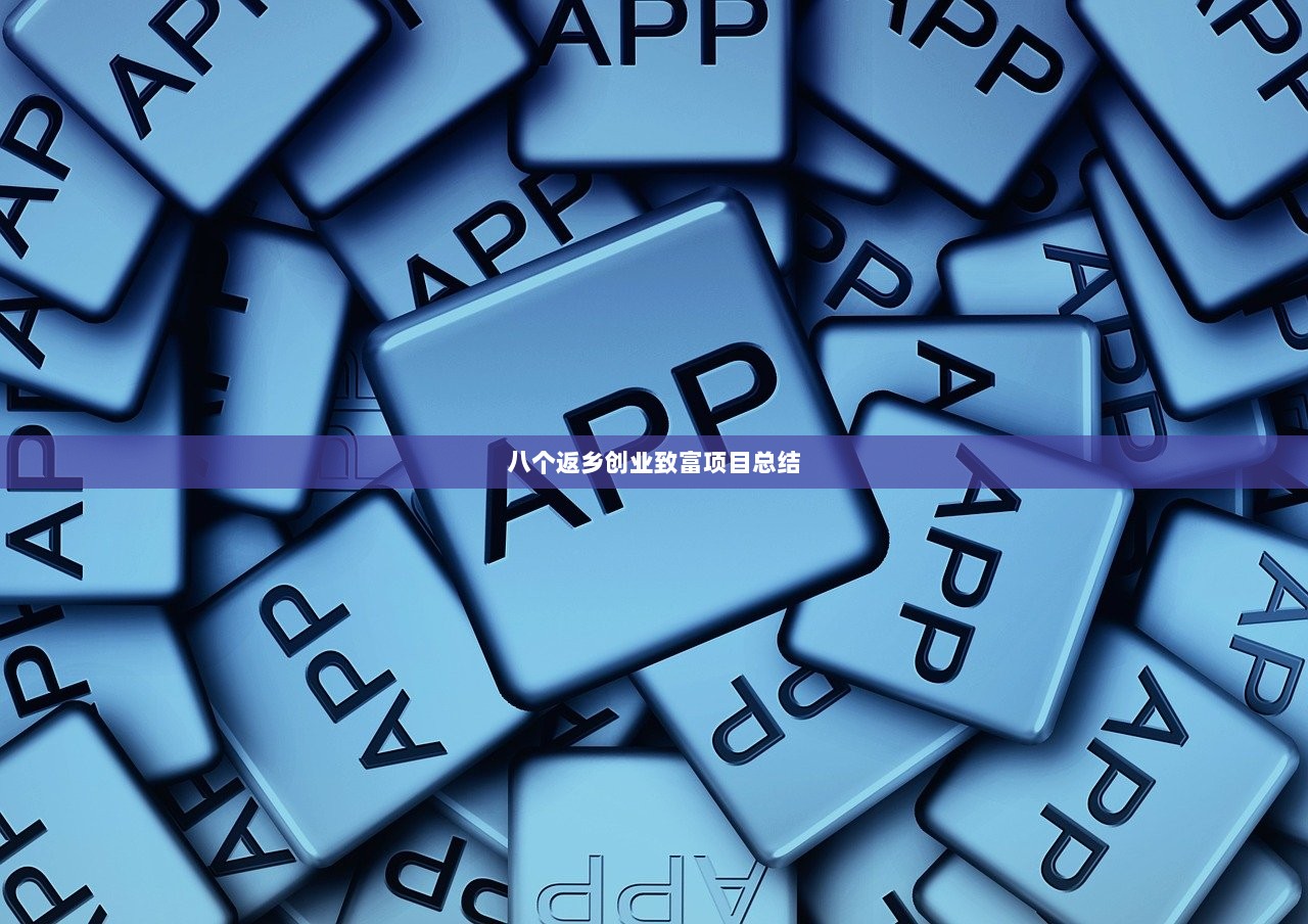 八个返乡创业致富项目总结