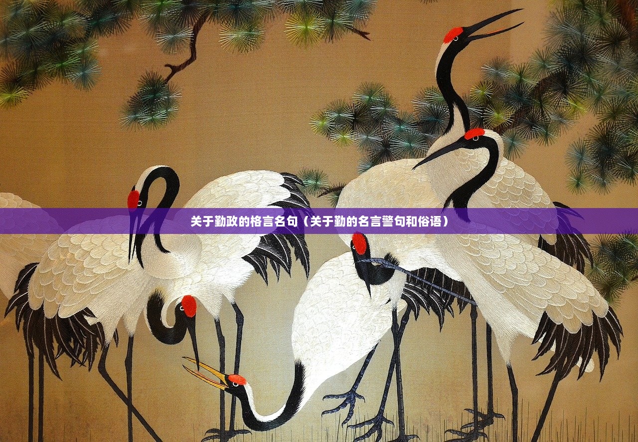 关于勤政的格言名句（关于勤的名言警句和俗语）