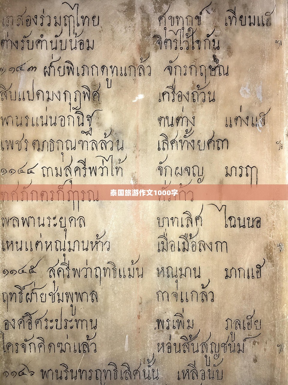 泰国旅游作文1000字