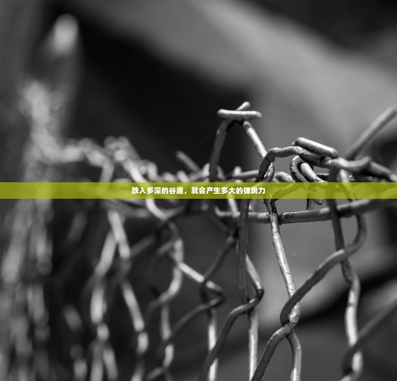 跌入多深的谷底，就会产生多大的弹跳力