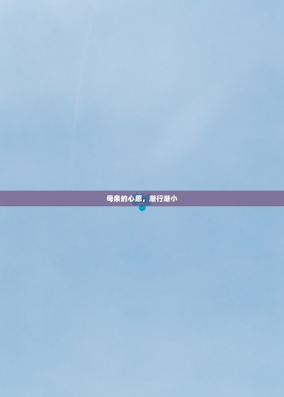 母亲的心愿，渐行渐小