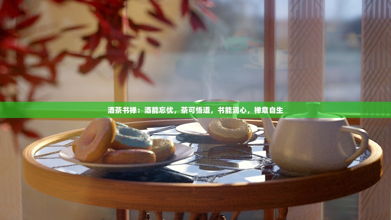 酒茶书禅：酒能忘忧，茶可悟道，书能润心，禅意自生