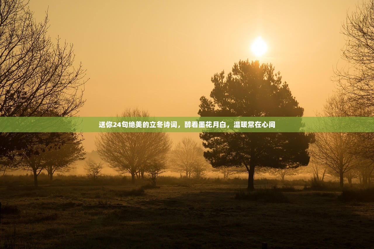 送你24句绝美的立冬诗词，醉看墨花月白，温暖常在心间