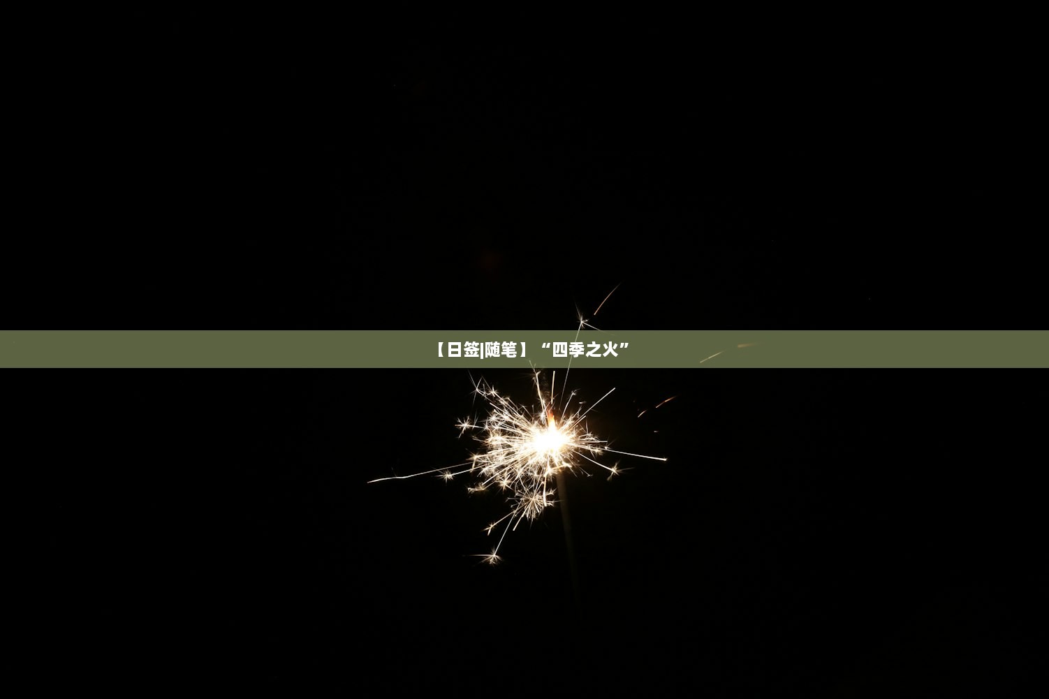 【日签|随笔】“四季之火”