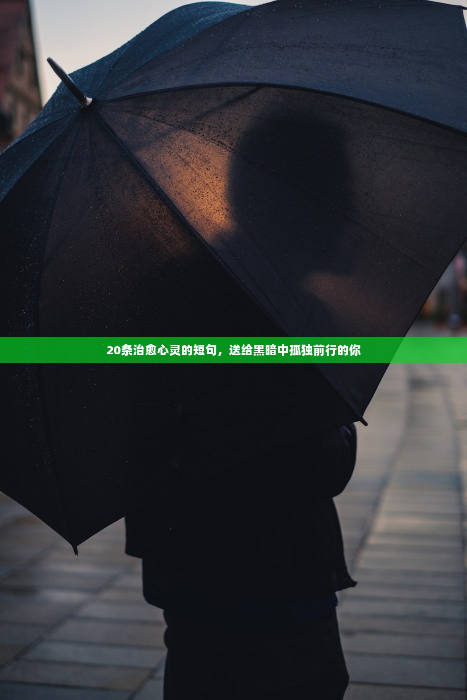 20条治愈心灵的短句，送给黑暗中孤独前行的你  第1张